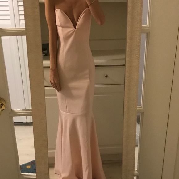 NWT Scuba fabric strapless formal maxi dress - Picture 5 of 5